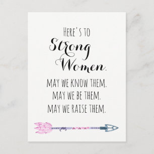Auf starke Frauen Zitat Tribal Pfeil Postkarte