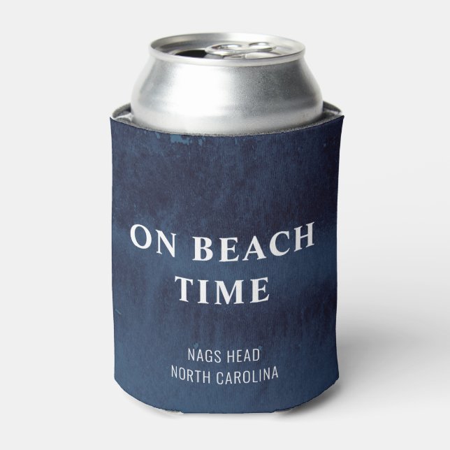 AUF STRANDZEIT WASSERFARBENSCHIRM DOSENKÜHLER (Kanne Vorderseite)