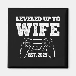 Auf Stufe Ehefrau 2025 Funny Just Married Gamer T Magnet