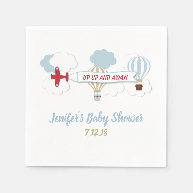 Auf und ab Babydusche Napkins Serviette (Vorderseite)