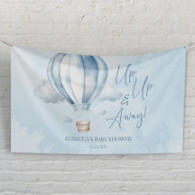 Auf und ab! Blue Hot Air Balloon Baby Dusche
