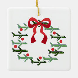 Auf und ab Kranz-Ornament Keramikornament