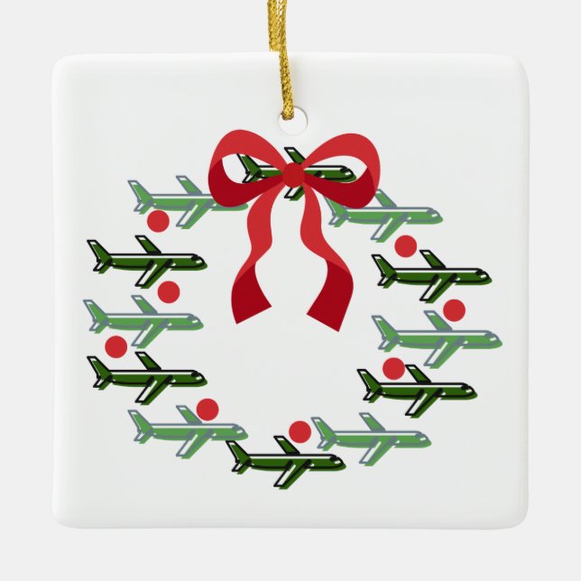 Auf und ab Kranz-Ornament Keramikornament (Vorderseite)