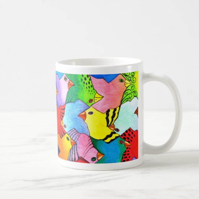 Auf und ab Vogel-Tasse Kaffeetasse (Rechts)