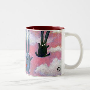 Auf und ab zweifarbige tasse
