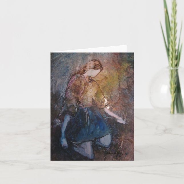 "Auf verbogenem Knie" Notecard Karte (Vorderseite)