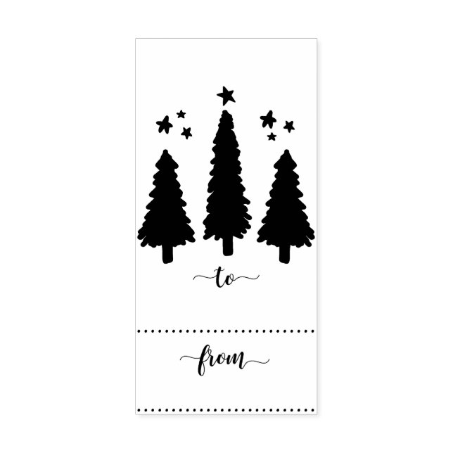 Auf / Von Weihnachtsbaumgeschenk Tag Rubber Briefm Gummistempel (Prägung)