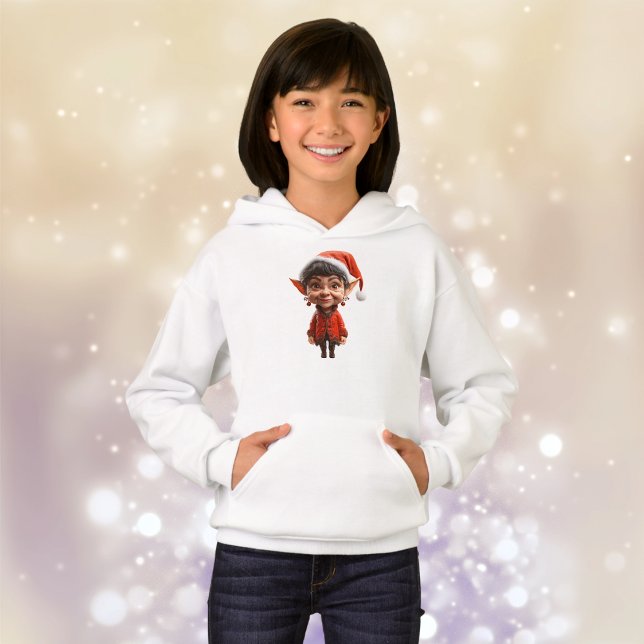 Auf! Weihnachts-Elf-Girl Hoodie (Von Creator hochgeladen)
