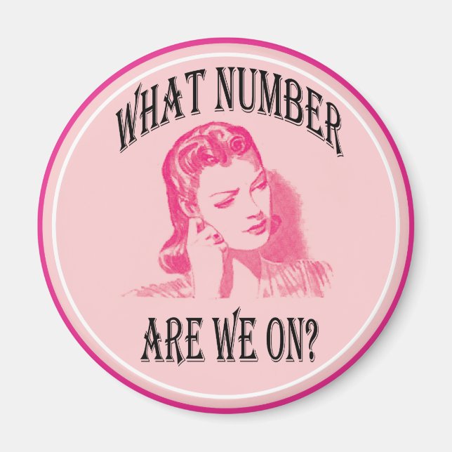 Auf welcher Nummer sind wir? Magnet (Vorne)