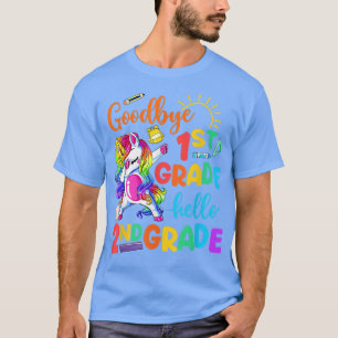 Auf Wiedersehen 1. Klasse Hallo 2. Klasse Einhorn  T-Shirt