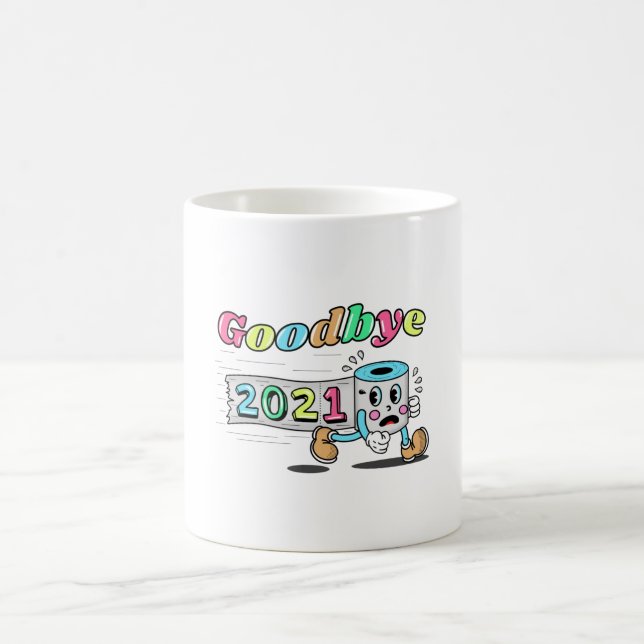 Auf Wiedersehen 2021 Toilettenpapier Kaffeetasse (Mittel)