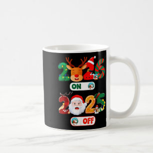 Auf Wiedersehen 2025 Hallo 2026 Festliches Weihnac Kaffeetasse