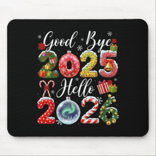 Auf Wiedersehen 2025 Hallo 2026 Frohe Weihnachten Mousepad