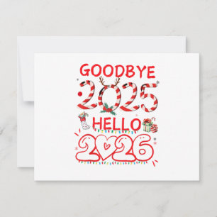 Auf Wiedersehen 2025 Hallo 2026 Frohe Weihnachten Save The Date