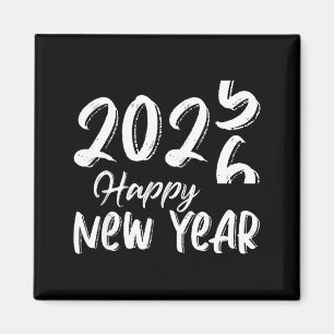 Auf Wiedersehen 2025 Hallo 2026 Frohes Neues Jahr  Magnet