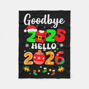 Auf Wiedersehen 2025 Hallo 2026 Frohes Silvester C Fleecedecke