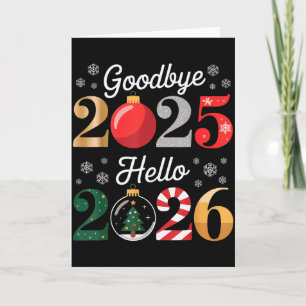 Auf Wiedersehen 2025 Hallo 2026 Frohes Silvester C Karte