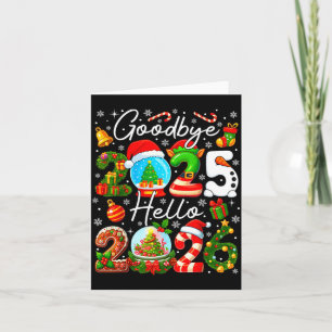 Auf Wiedersehen 2025 Hallo 2026 Frohes Silvester C Karte