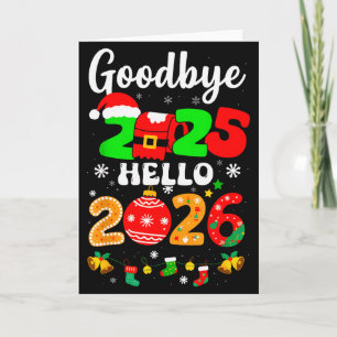 Auf Wiedersehen 2025 Hallo 2026 Frohes Silvester C Karte