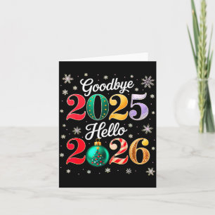 Auf Wiedersehen 2025 Hallo 2026 Frohes Silvester C Karte