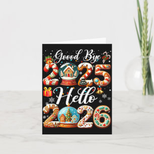 Auf Wiedersehen 2025 Hallo 2026 Frohes Silvester C Karte