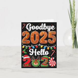 Auf Wiedersehen 2025 Hallo 2026 Frohes Silvester C Karte