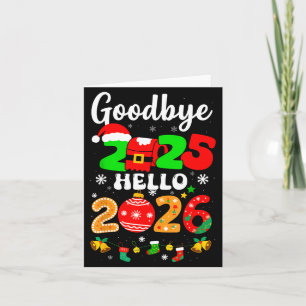 Auf Wiedersehen 2025 Hallo 2026 Frohes Silvester C Karte