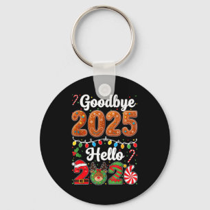 Auf Wiedersehen 2025 Hallo 2026 Frohes Silvester C Schlüsselanhänger