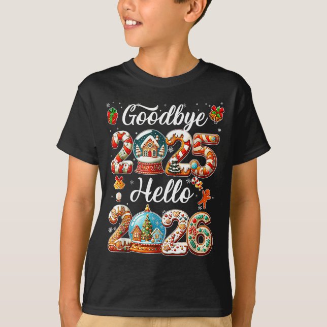 Auf Wiedersehen 2025 Hallo 2026 Frohes Silvester C T-Shirt (Vorderseite)