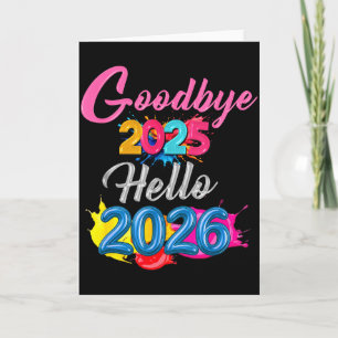 Auf Wiedersehen 2025 Hallo 2026 Kinder Lustiges Ne Karte