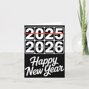 Auf Wiedersehen 2025 Hallo 2026 Uhr Frohes Neues J Karte