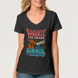 Auf Wiedersehen 4. Klasse Hallo Sommer Groovy T-Shirt