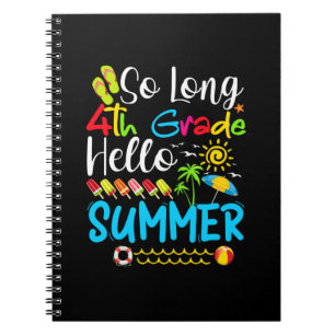 Auf Wiedersehen 4. Klasse Hallo Sommer Letzter Sch Notizblock