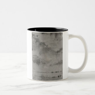 Auf Wiedersehen blauer Himmel Zweifarbige Tasse