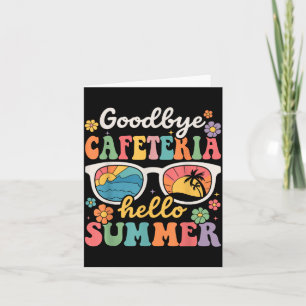 Auf Wiedersehen Cafeteria Hallo Sommer Letzter Sch Karte