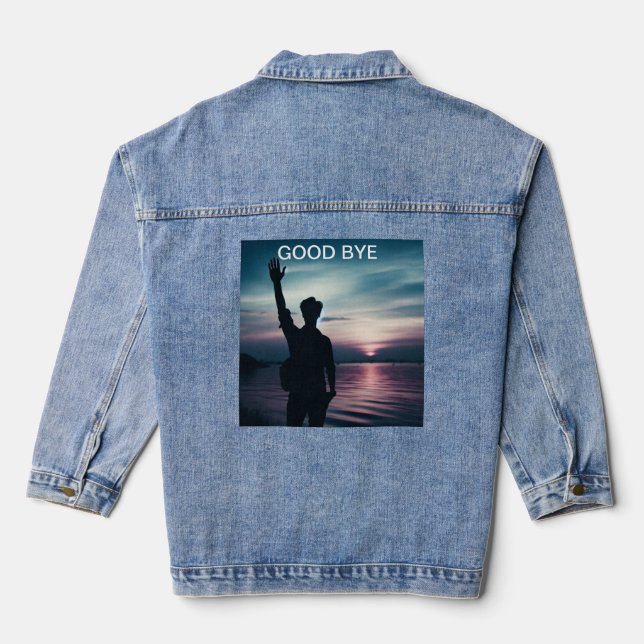 "Auf Wiedersehen des Jahres" Jeansjacke (Rückseite)
