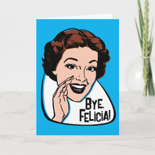 Auf Wiedersehen Felicia anpassbare Grußkarte Karte