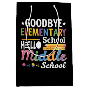 Auf Wiedersehen Grundschule Hallo Mittelschule Mittlere Geschenktüte