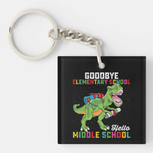Auf Wiedersehen Grundschule Hallo T-Rex Mittelschu Schlüsselanhänger