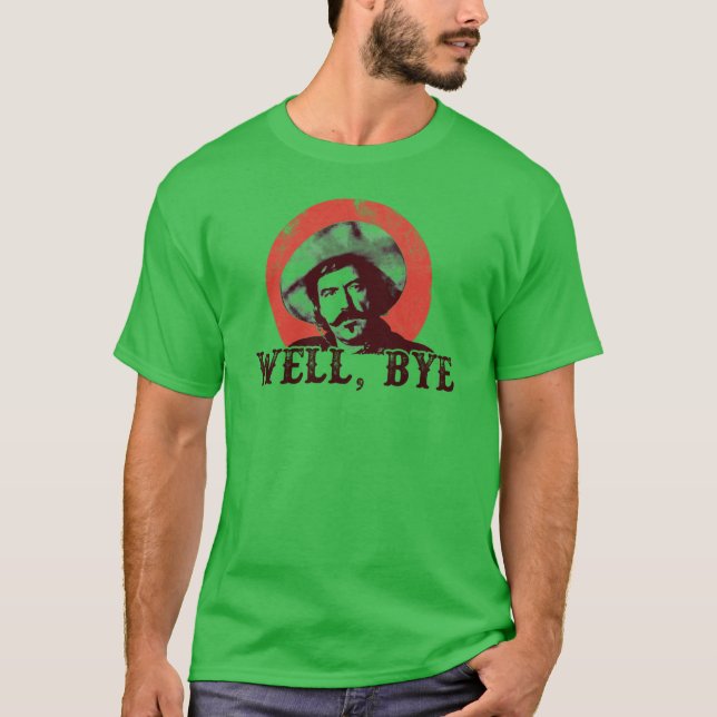 Auf Wiedersehen in schwarzer Schablone T-Shirt (Vorderseite)