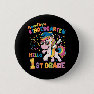 Auf Wiedersehen Kindergarten Hallo 1. Klasse Einho Button