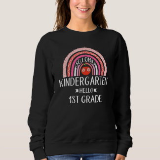 AUF WIEDERSEHEN KINDERGARTEN HALLO 1. Klasse Regen Sweatshirt