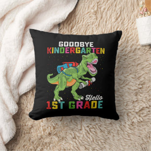 Auf Wiedersehen Kindergarten Hallo 1. Klasse T Rex Kissen