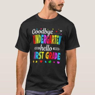 Auf Wiedersehen Kindergarten Hallo Erste Klasse L T-Shirt