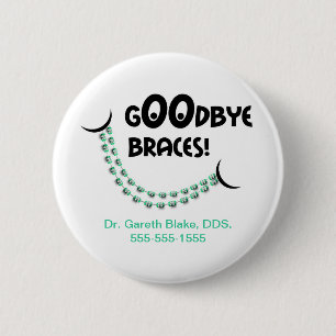 Auf Wiedersehen Klammerngrüner Orthodontist-gedul Button