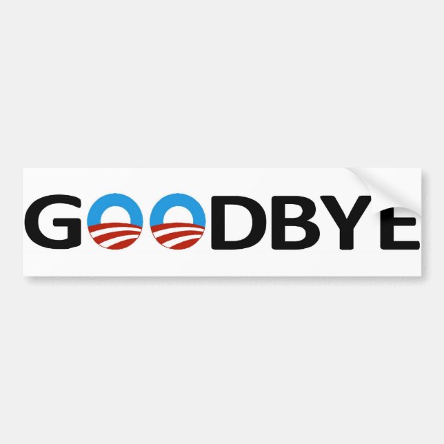 Auf Wiedersehen Obama-Autoaufkleber Autoaufkleber (Vorne)