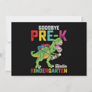 Auf Wiedersehen Pre K Hallo Kindergarten T Rex Sch Einladung