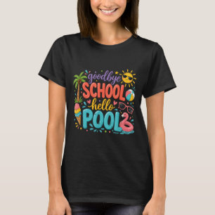 Auf Wiedersehen Schule Hallo alte Sommerferien Kin T-Shirt