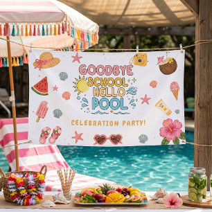 Auf Wiedersehen Schule Hallo Pool Banner