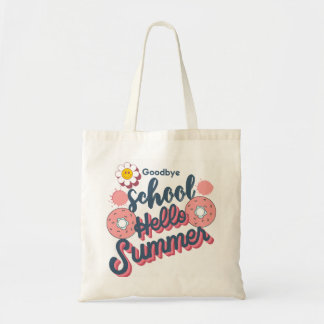 Auf Wiedersehen Schule Hallo Sommer Donut Kunst Tragetasche